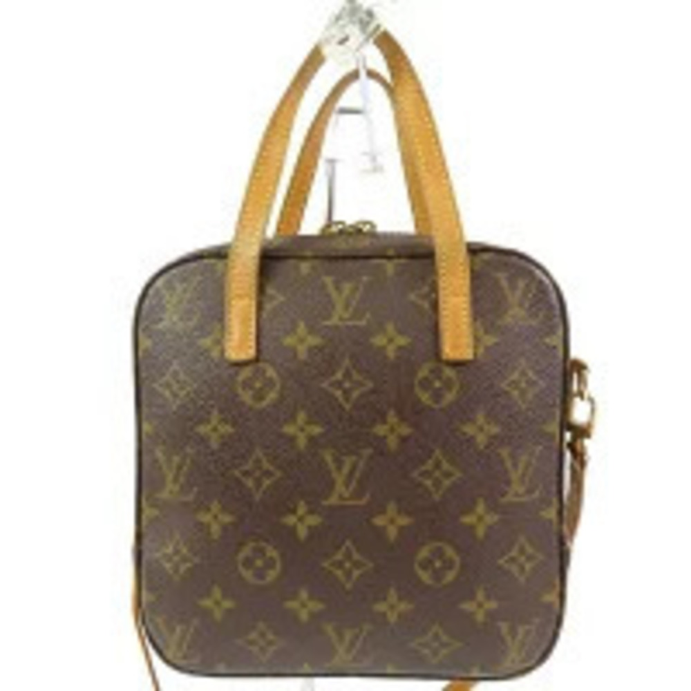 Louis Vuitton Leather Brown Monogram Handbag Spontini Bag Shoulder Brown